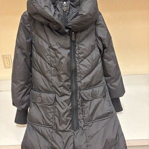Tahari Charcoal Puffer Jacket Small Adult